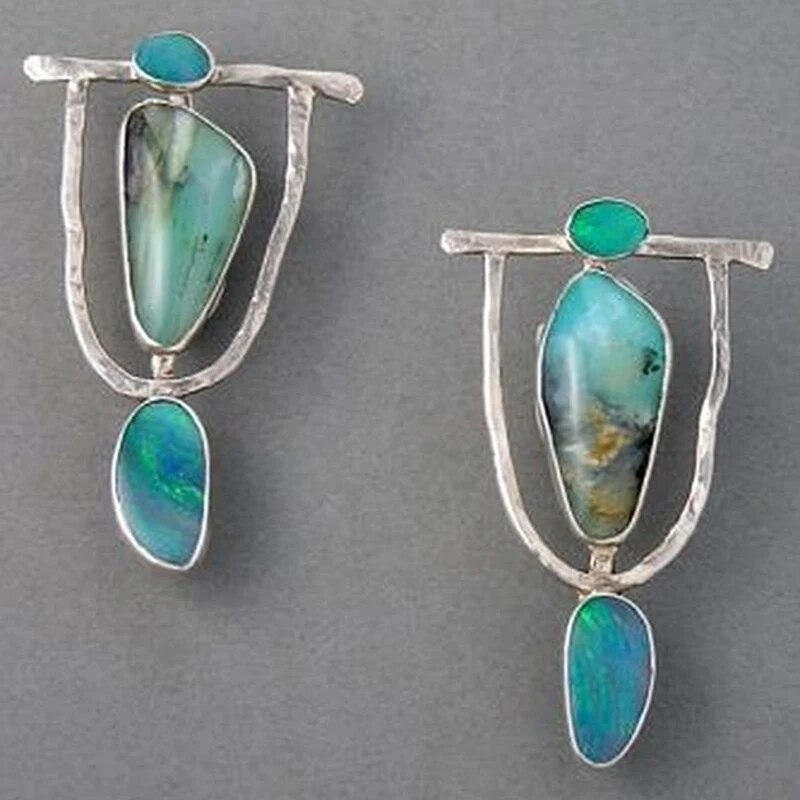 Orecchini Turchesi in Argento Boho
