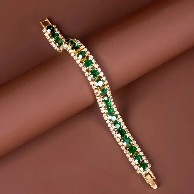 Bracciale Dorato Verde