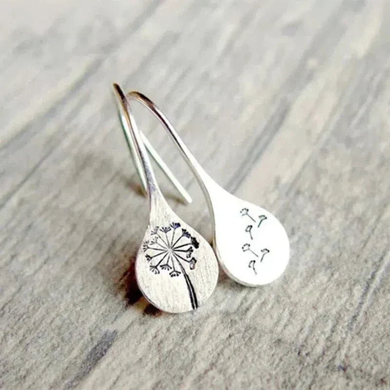 Orecchini Foglia di Dente di Leone in Argento 925