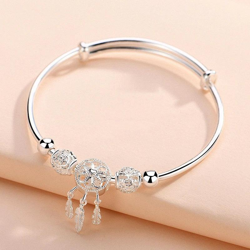 Bracciale Acchiappasogni Regolabile in Argento 925