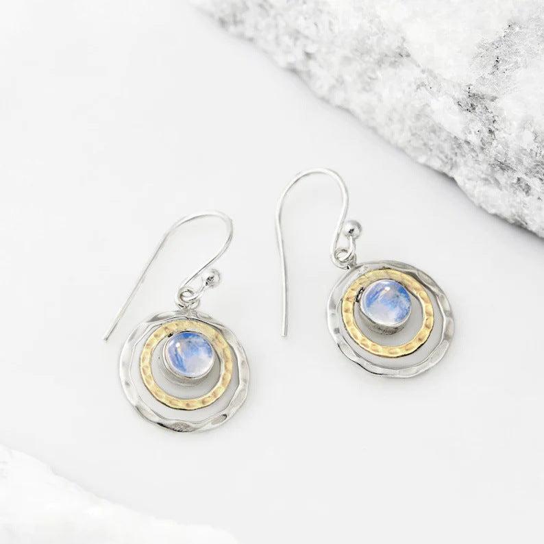 Orecchini Boho Saturno con Opale Turchese