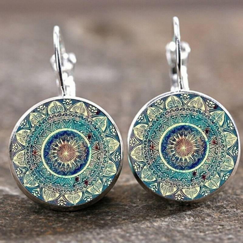 Orecchini Vintage Rotondi con Mandala